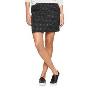 1344 GAP Black Silver Metallic Jacquard Summer Mini‎ Skirt Pockets Size 4